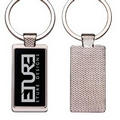 Rectangle Metal Key Chain w/ Dark Center